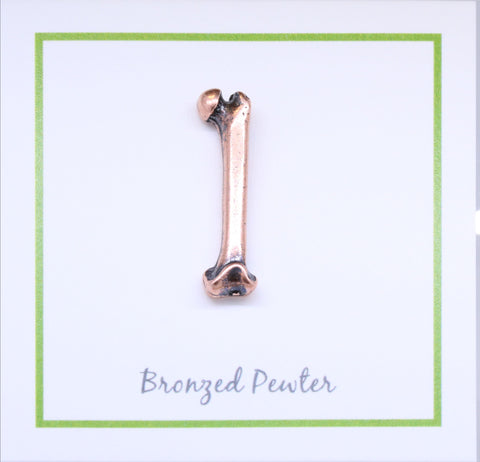 Femur Bone Copper Lapel Pin