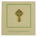 Celtic Cross Gold Lapel Pin