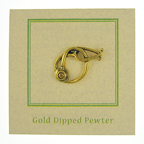 Stethoscope Gold Lapel Pin