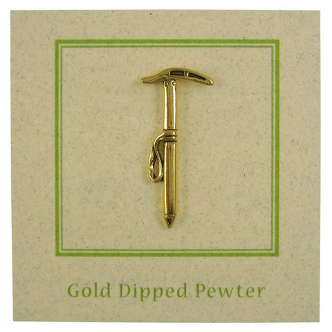 Mountaineering Axe Gold Lapel Pin