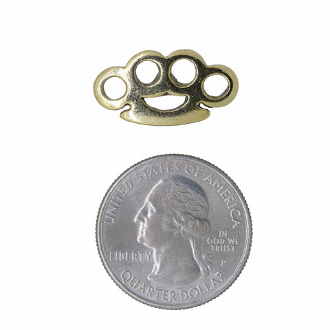 Brass Knuckles Gold Lapel Pin