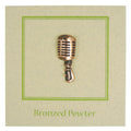 Microphone Copper Lapel Pin