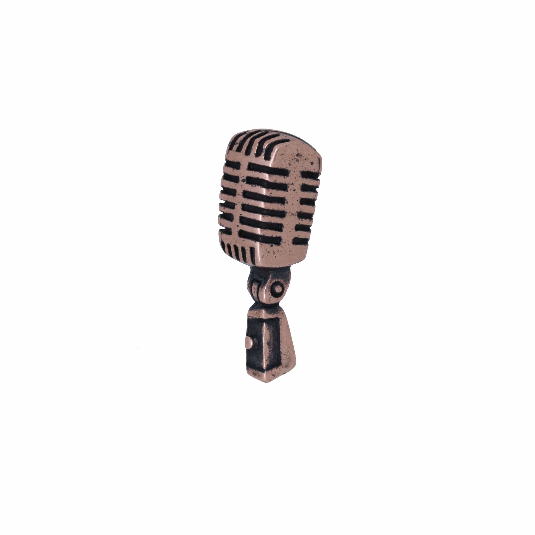 Microphone Copper Lapel Pin
