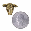 Bull Head Gold Lapel Pin