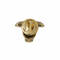 Bull Head Gold Lapel Pin