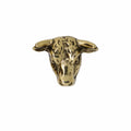 Bull Head Gold Lapel Pin