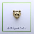 Bear Head Gold Lapel Pin