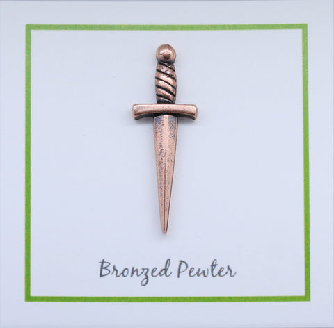 Dagger Copper Lapel Pin