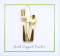 Fork Knife and Spoon Gold Lapel Pin