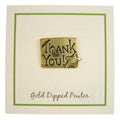 Thank You Gold Lapel Pin