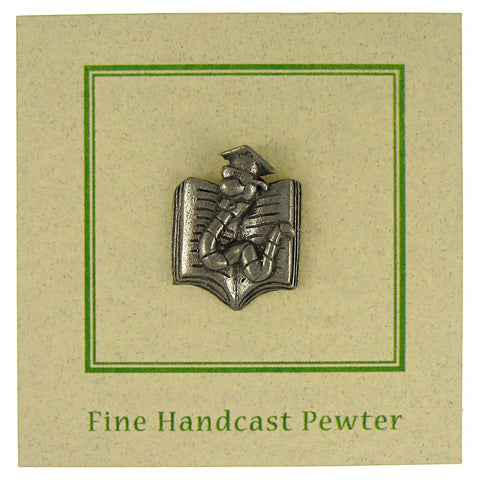 Bookworm Scholar Lapel Pin