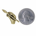 Artist's Hand with Brush Gold Lapel Pin