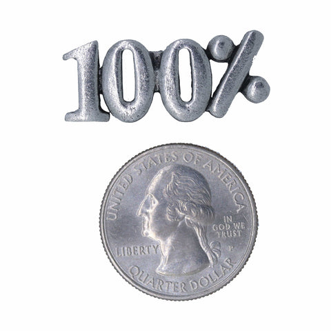 100% Lapel Pin