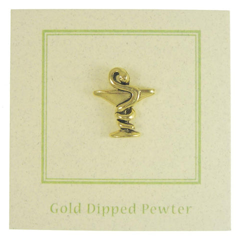 Bowl of Hygiea Gold Lapel Pin