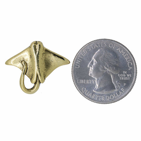 Sting Ray Gold Lapel Pin