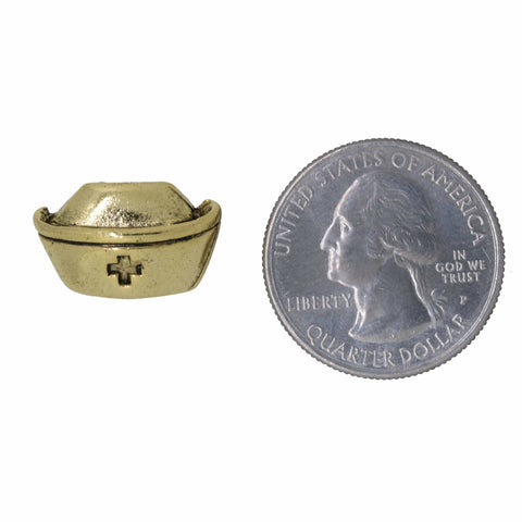 Vintage Nurse Hat Gold Lapel Pin