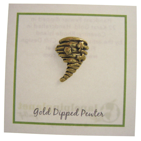 Tornado Gold Lapel Pin