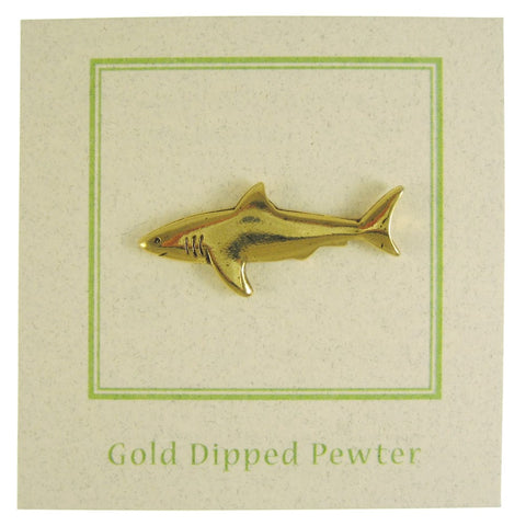 Shark Gold Lapel Pin