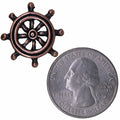 Ship's Wheel Copper Lapel Pin