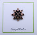 Ship's Wheel Copper Lapel Pin