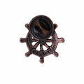 Ship's Wheel Copper Lapel Pin