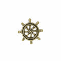 Ship's Wheel Gold Lapel Pin