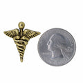 Caduceus Gold Lapel Pin