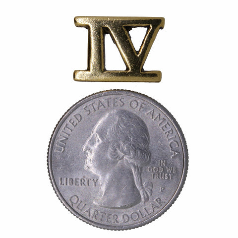 Roman Numeral Gold Lapel Pins
