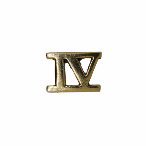 Roman Numeral Gold Lapel Pins