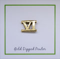 Roman Numeral Gold Lapel Pins