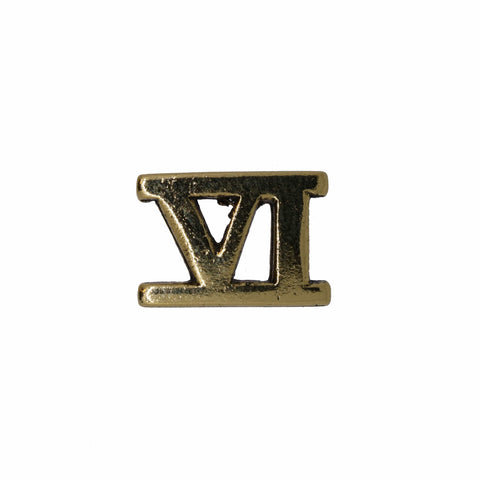 Roman Numeral Gold Lapel Pins