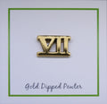 Roman Numeral Gold Lapel Pins