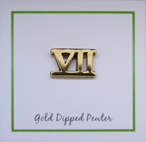 Roman Numeral Gold Lapel Pins