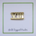 Roman Numeral Gold Lapel Pins