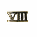 Roman Numeral Gold Lapel Pins