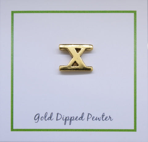 Roman Numeral Gold Lapel Pins