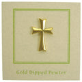 Cross Gold Lapel Pin