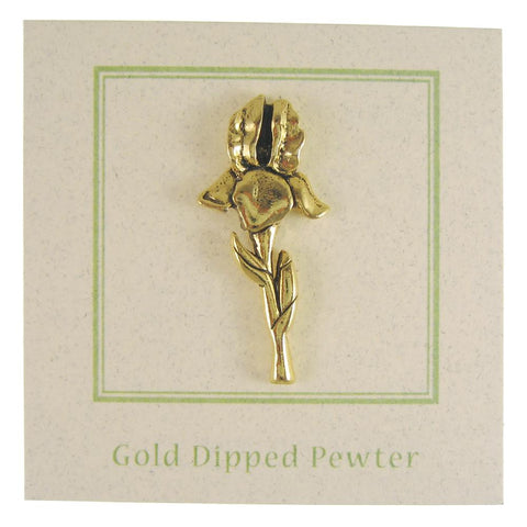 Iris Gold Lapel Pin