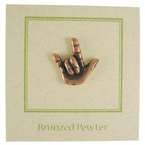 'I Love You' Copper Lapel Pin