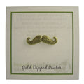 Moustache Gold Lapel Pin