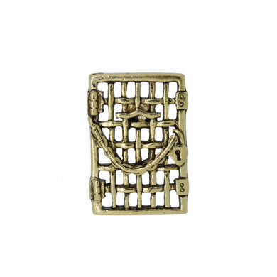 Suffragette Jail Door Gold Lapel Pin