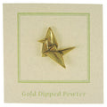 Origami Crane Gold Lapel Pin