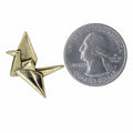 Origami Crane Gold Lapel Pin