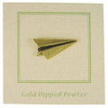 Paper Airplane Gold Lapel Pin