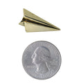 Paper Airplane Gold Lapel Pin