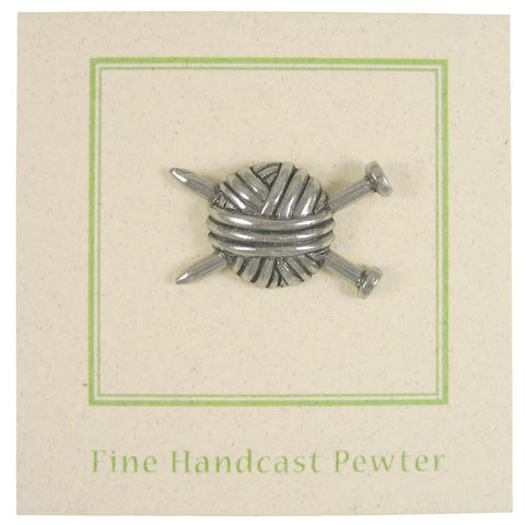 Knitting Needles Lapel Pin