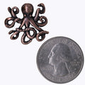 Octopus Copper Lapel Pin