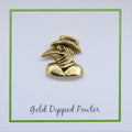 Plague Doctor Gold Lapel Pin