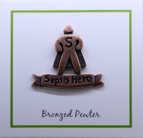 Sepsis Hero Copper Lapel Pin
