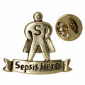 Sepsis Hero Gold Lapel Pin